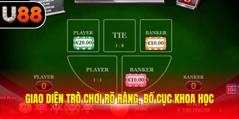 Giao diện trò chơi rõ ràng, bố cục khoa học